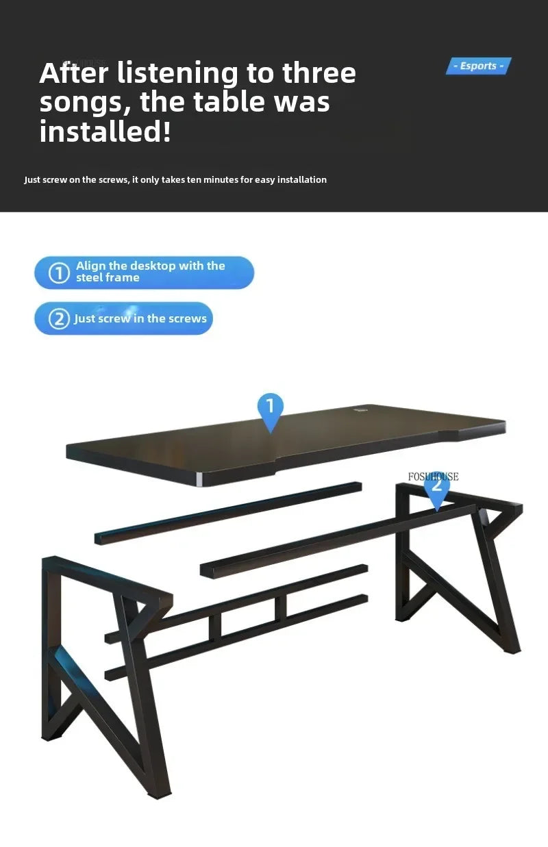 Modern Double Computer Desks Home Desktop E-sports Gaming Table Bedroom Simple Desk Student Study Tables Office Furniture EE
