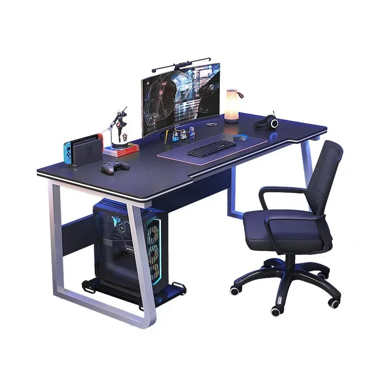 AOLIVIYA 80/100cm Desktop Computer Table Bedroom Simple E-sports Table Refueling Study Black Gaming Desk 39.37inch