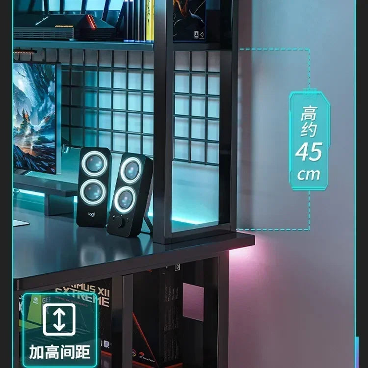 FGHGF Computer Desk and Integrated Library - The Complete Pack for your Workspace
