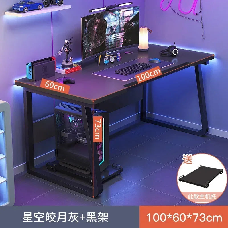 AOLIVIYA 80/100cm Desktop Computer Table Bedroom Simple E-sports Table Refueling Study Black Gaming Desk 39.37inch