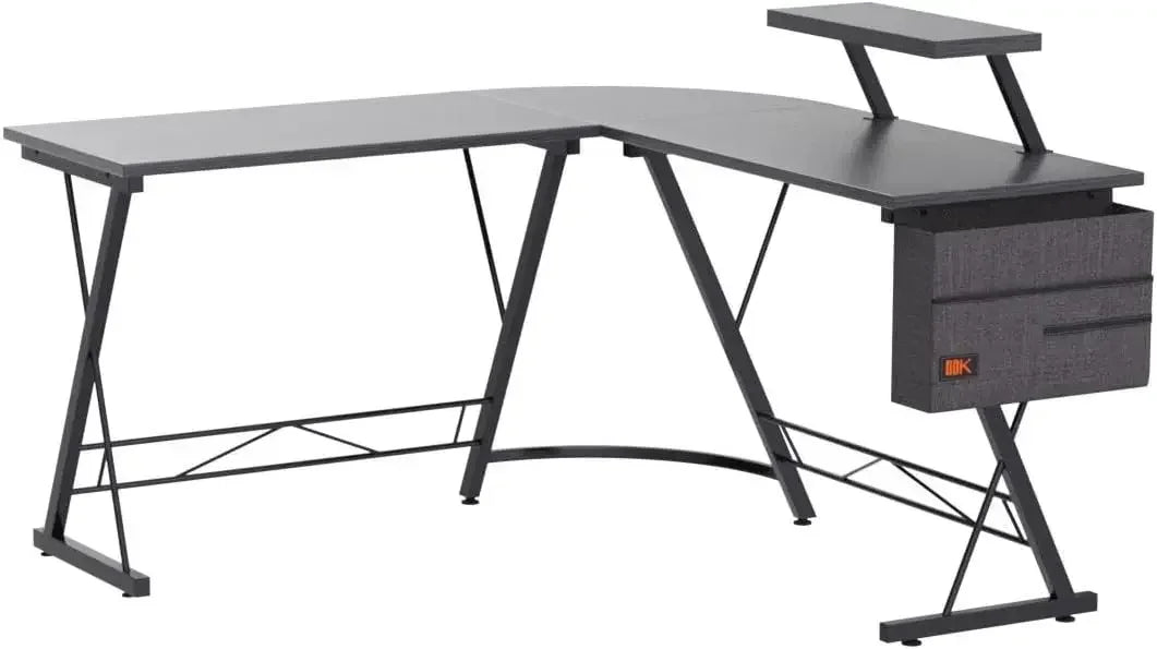 Zeitlich begrenzter Rabatt--ODK Gaming Tisch, Gaming Schreibtisch Eckschreibtisch für Gamer, Schreibtisch L Form
