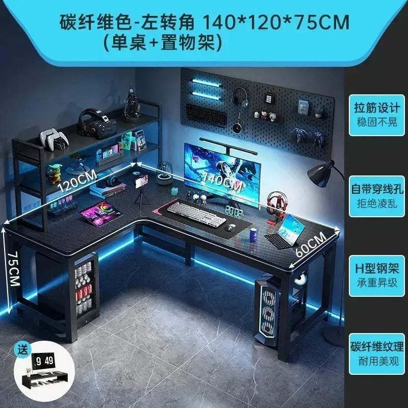 Home Office Furniture Desktop E-sports Table European Double Corner Computer Desks Bedroom Workbench Internet Cafe Gaming Desk