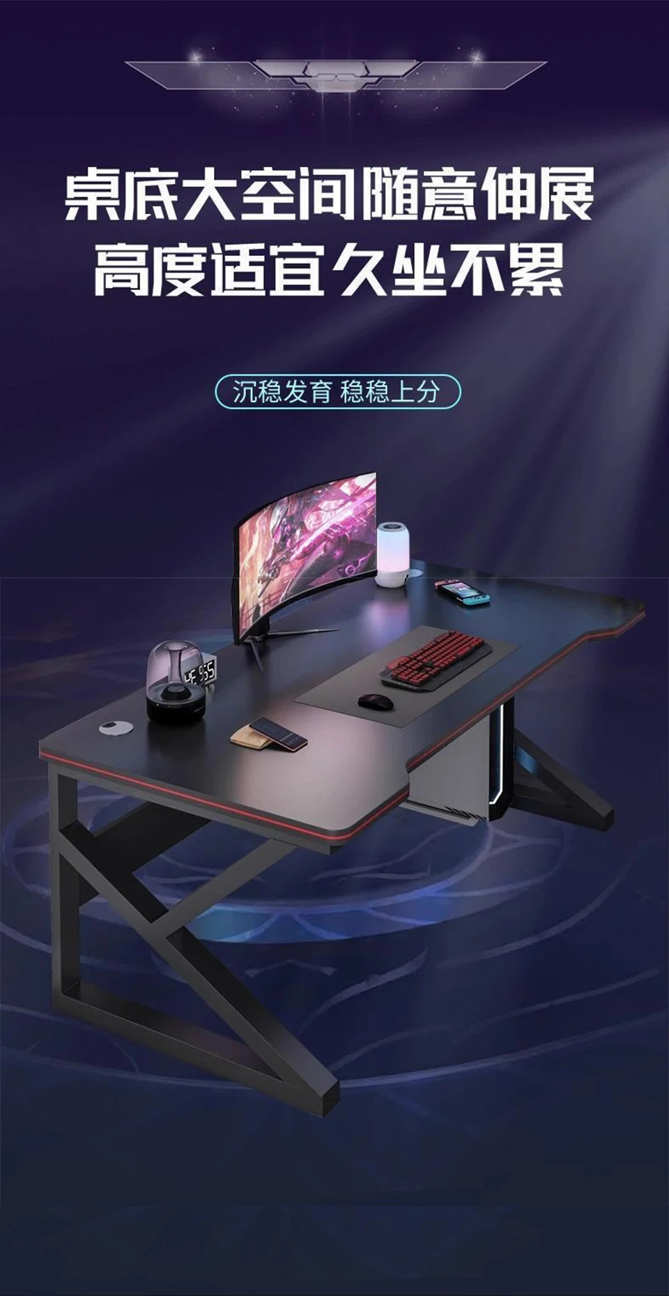 AOLIVIYA PC Gaming Table Bedroom Desktop Computer Table Home Simple Student Dormitory Office Study Desk