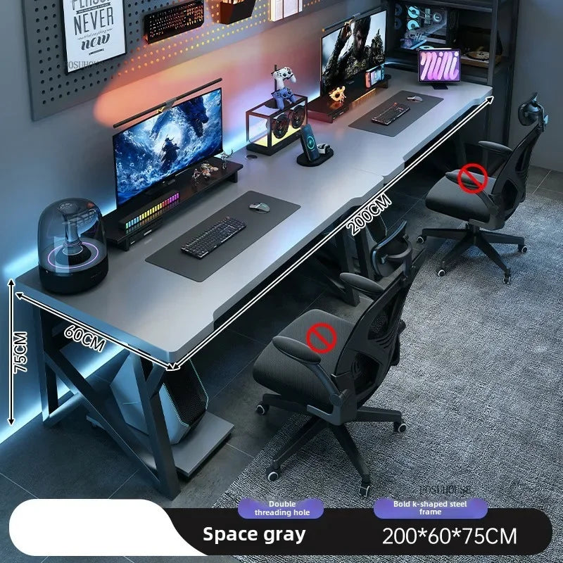 Modern Double Computer Desks Home Desktop E-sports Gaming Table Bedroom Simple Desk Student Study Tables Office Furniture EE