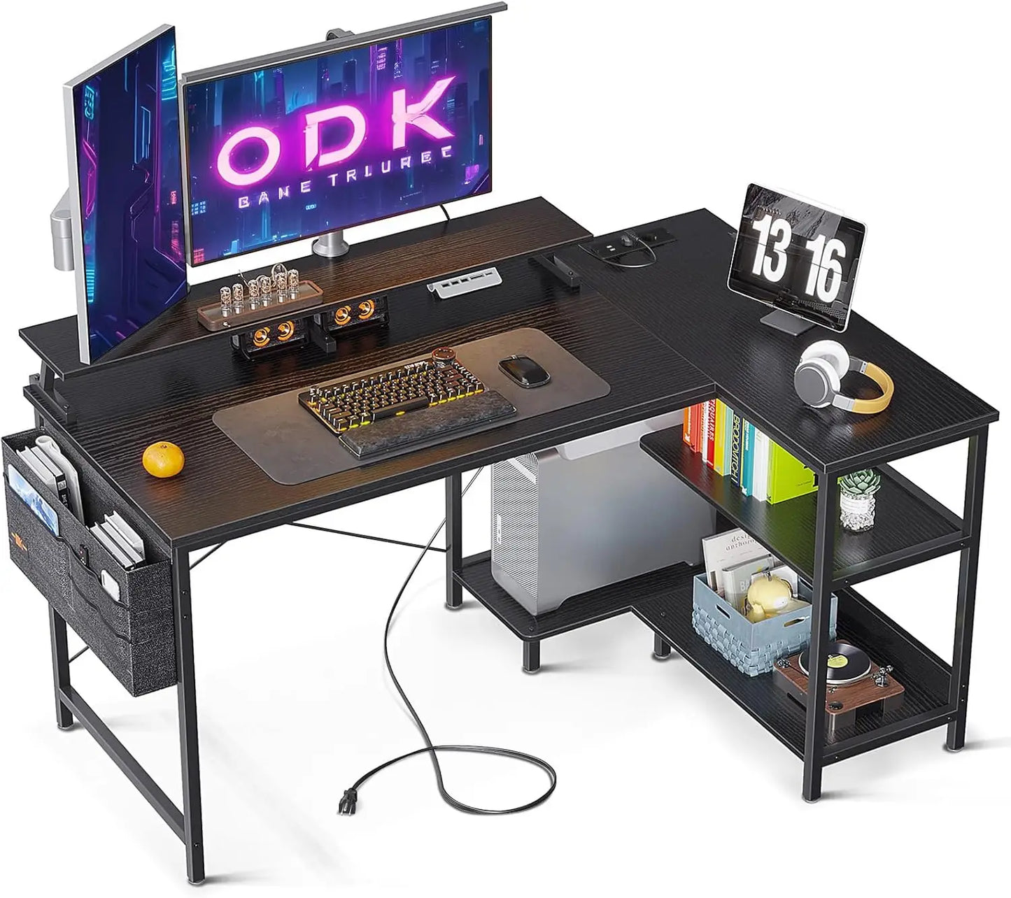 Bureau d'Angle ODK Réversible - L'Espace de Travail Complet et Organisé