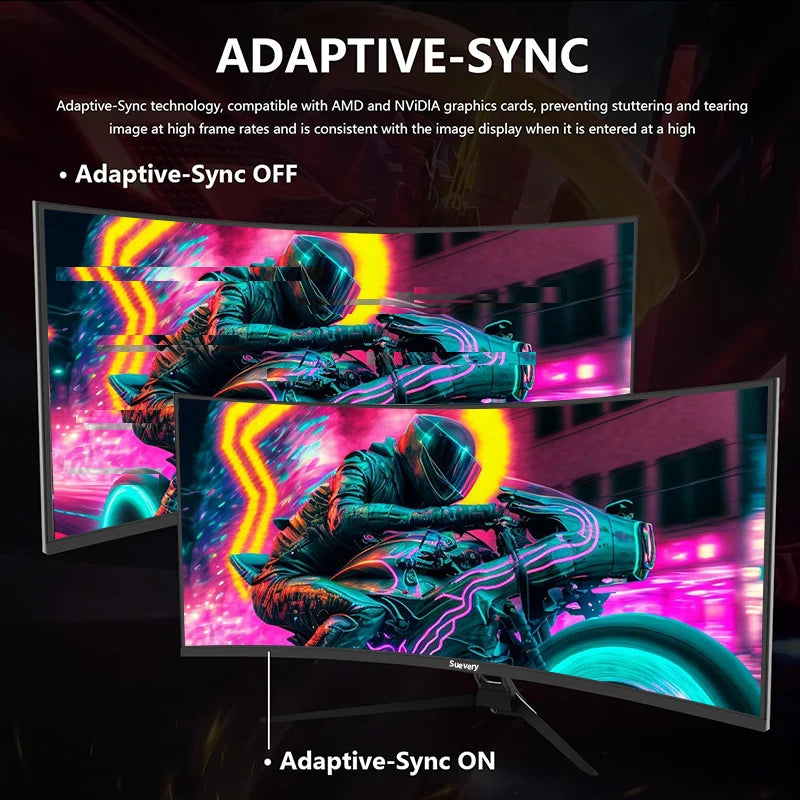 Suevery 34-Inch 4K(3440*1440) 144Hz Curved Gaming Monitor Curved 1500R with FreeSync,HDR10, 1ms,Eye Care