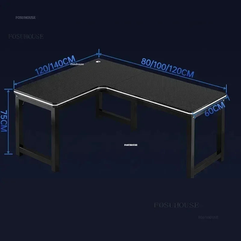 Home Office Furniture Desktop E-sports Table European Double Corner Computer Desks Bedroom Workbench Internet Cafe Gaming Desk