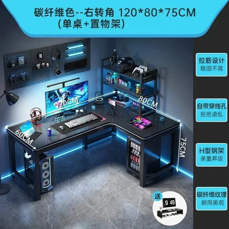 Home Office Furniture Desktop E-sports Table European Double Corner Computer Desks Bedroom Workbench Internet Cafe Gaming Desk