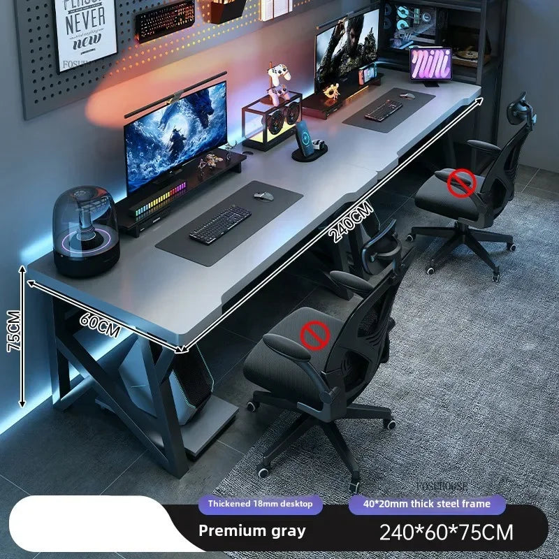 Modern Double Computer Desks Home Desktop E-sports Gaming Table Bedroom Simple Desk Student Study Tables Office Furniture EE