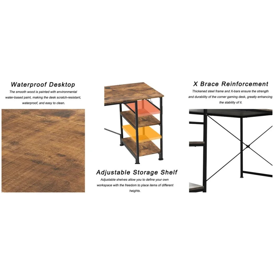 COSYHOMES Corner Desk - Multifunctional and Modular (140x140 cm)
