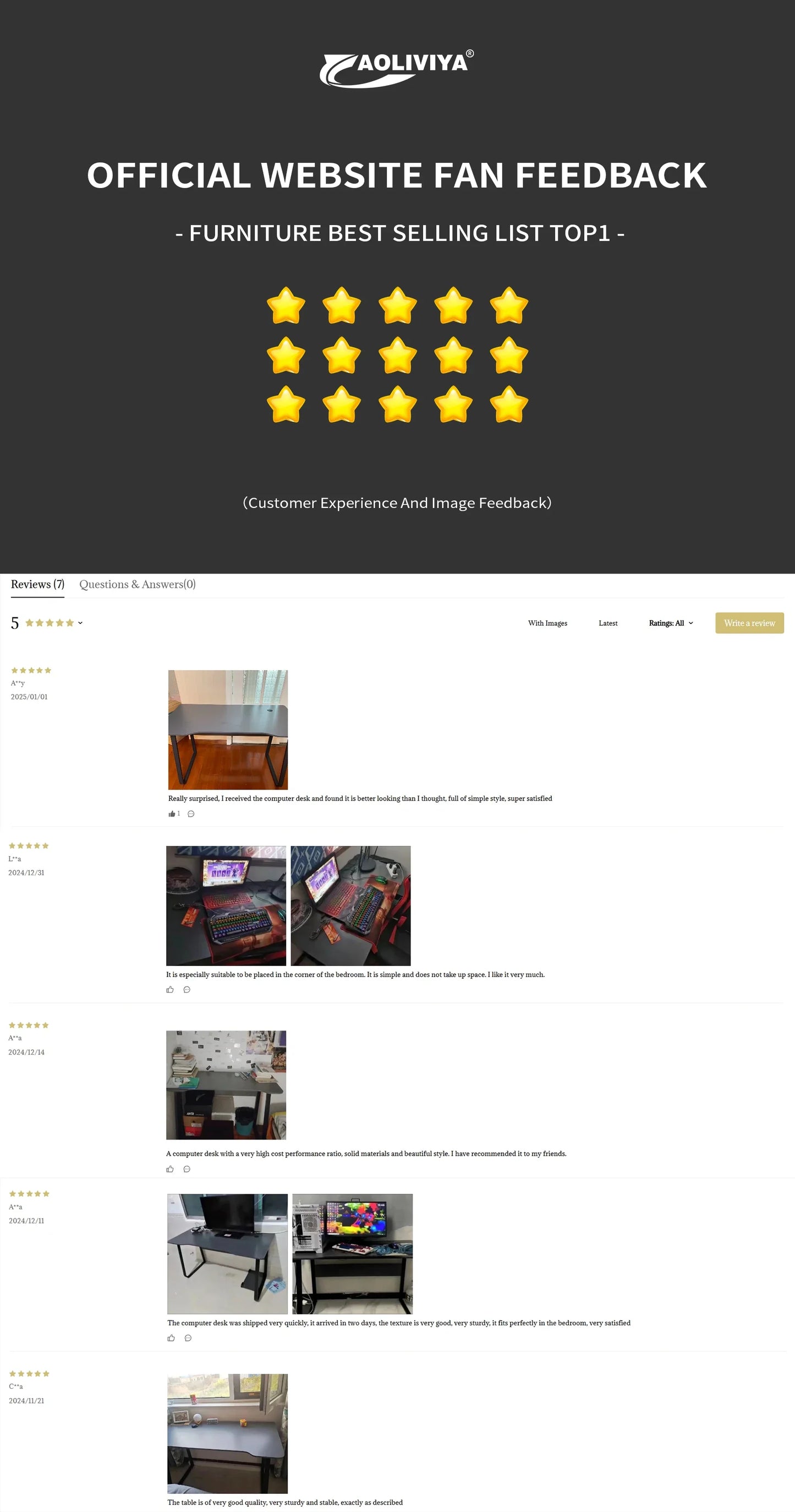 AOLIVIYA 80/100cm Desktop Computer Table Bedroom Simple E-sports Table Refueling Study Black Gaming Desk 39.37inch