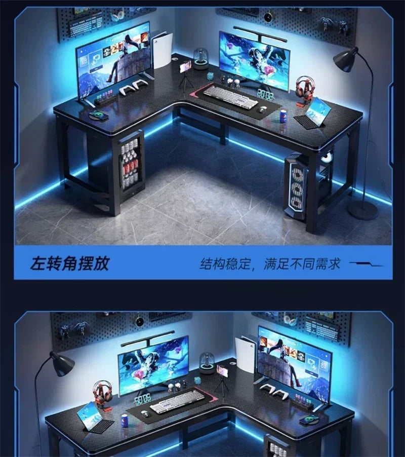 Home Office Furniture Desktop E-sports Table European Double Corner Computer Desks Bedroom Workbench Internet Cafe Gaming Desk
