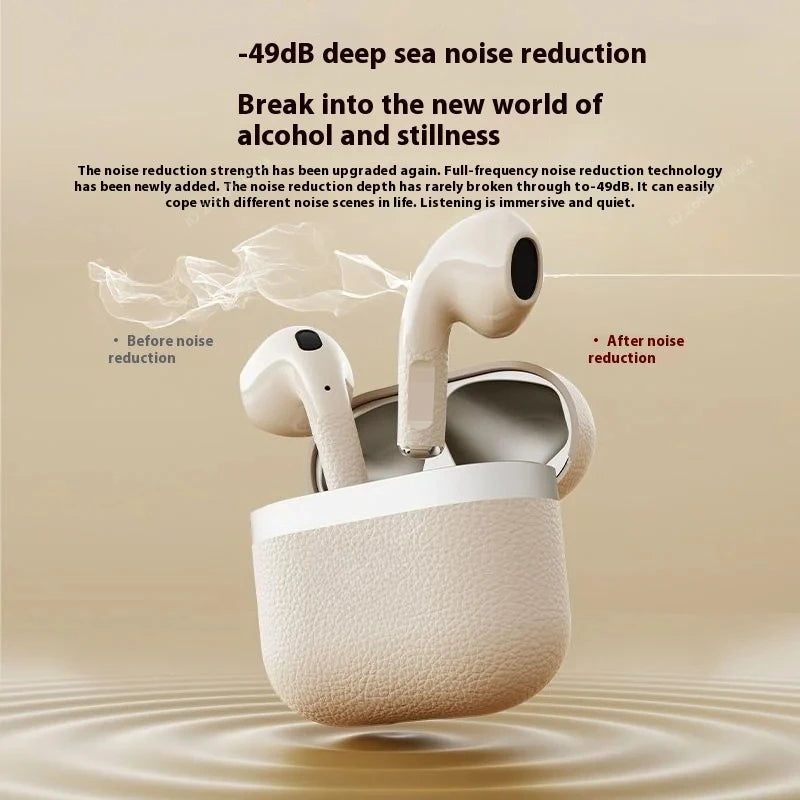 Semi-in-Ear Headphones True Wireless Bluetooth 5.4 Earphones TWS Bluetooth Earbuds with 32H Battery Life for Phone Pad