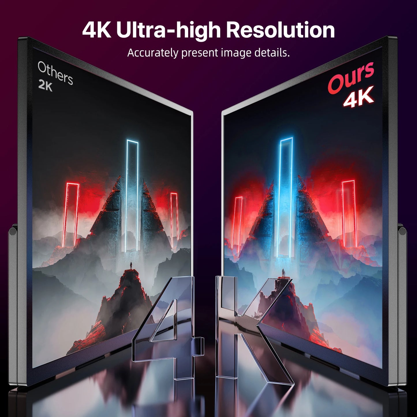 UPERFECT UBox T118 18.4 Portable Monitors 4K Gaming Displays 60Hz USB C HDMI For PS5/4 Switch Laptop PC Mac Xbox Extend Screen