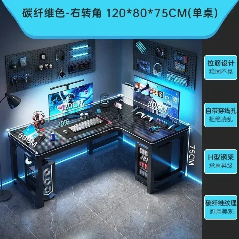 Home Office Furniture Desktop E-sports Table European Double Corner Computer Desks Bedroom Workbench Internet Cafe Gaming Desk