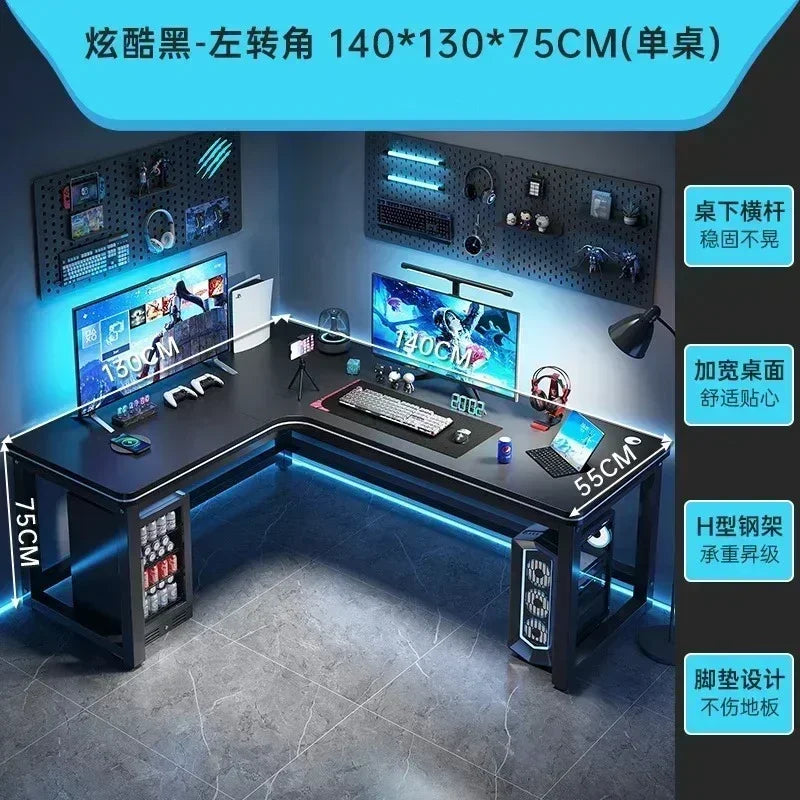 Home Office Furniture Desktop E-sports Table European Double Corner Computer Desks Bedroom Workbench Internet Cafe Gaming Desk