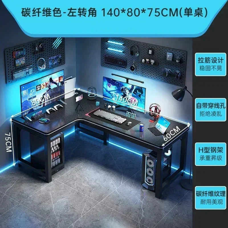 Home Office Furniture Desktop E-sports Table European Double Corner Computer Desks Bedroom Workbench Internet Cafe Gaming Desk