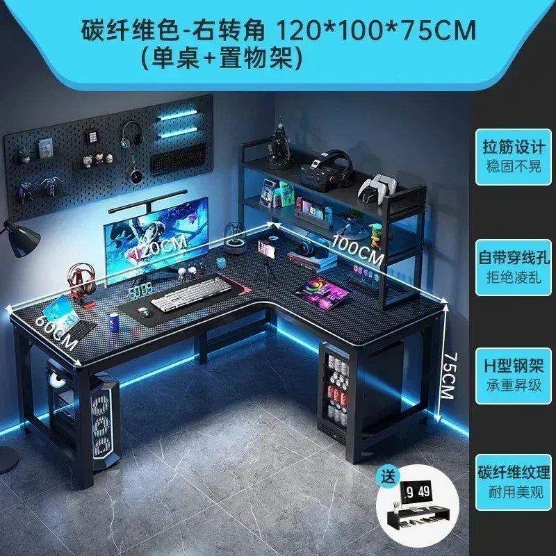 Home Office Furniture Desktop E-sports Table European Double Corner Computer Desks Bedroom Workbench Internet Cafe Gaming Desk