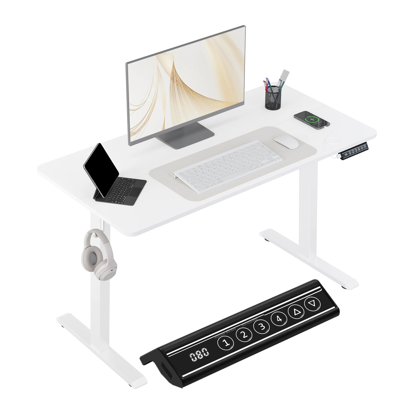 WOLTU Electric Standing Computer Desk Height Adjustable Ergonomic Work Table with USB Charging Port with Memory Control
