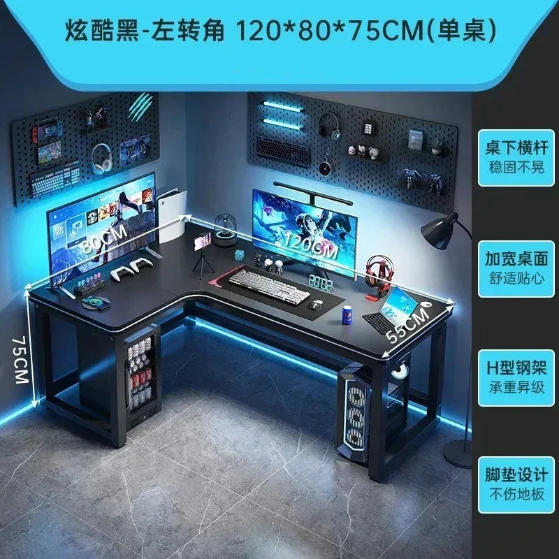 Home Office Furniture Desktop E-sports Table European Double Corner Computer Desks Bedroom Workbench Internet Cafe Gaming Desk