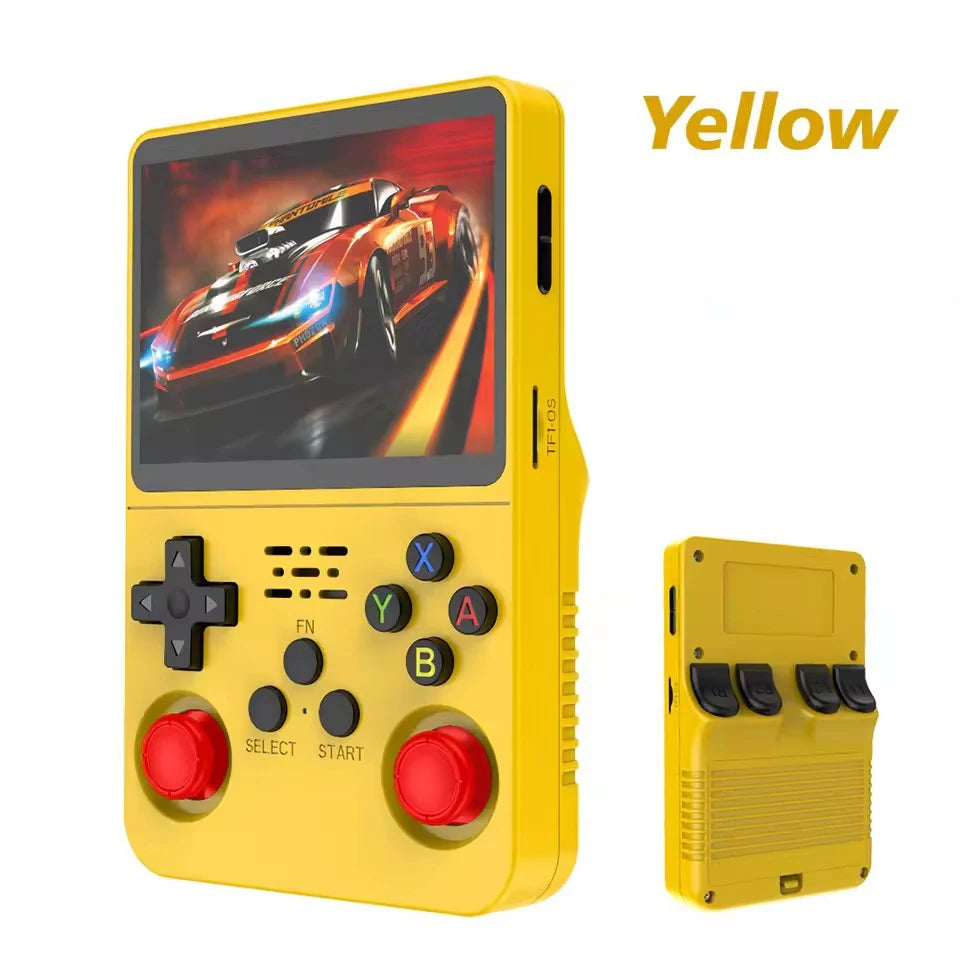 Consola de videojuegos portátil Retro R36S 64GB, sistema ARKOS, pantalla IPS de 3,5 pulgadas, reproductor de vídeo portátil de
