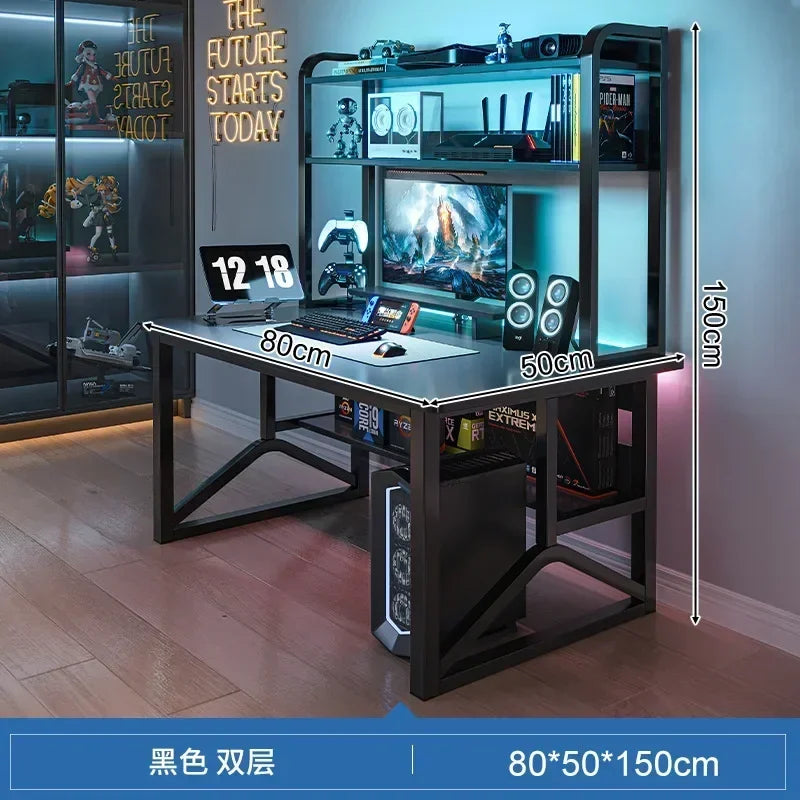 FGHGF Computer Desk and Integrated Library - The Complete Pack for your Workspace