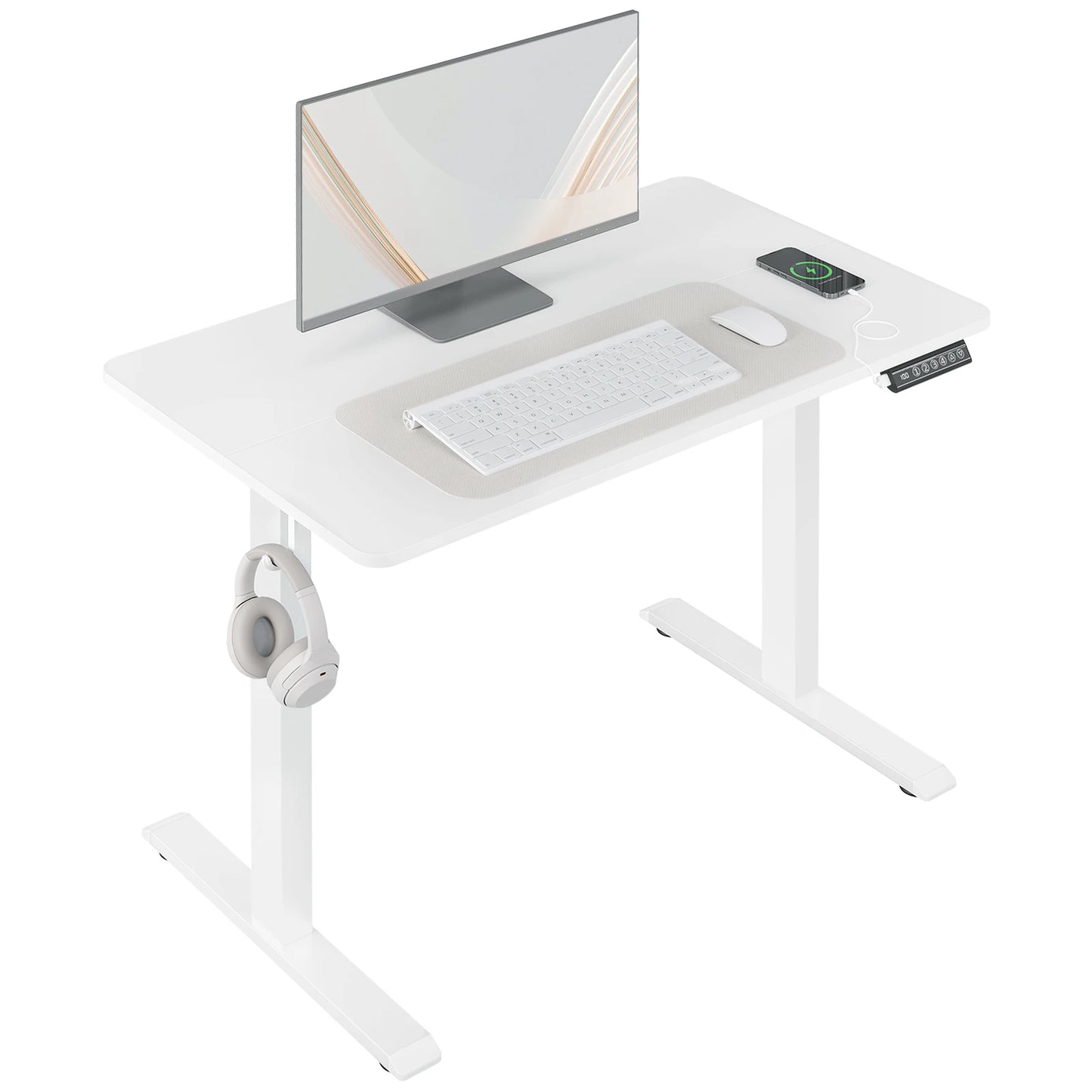 WOLTU Electric Standing Computer Desk Height Adjustable Ergonomic Work Table with USB Charging Port with Memory Control