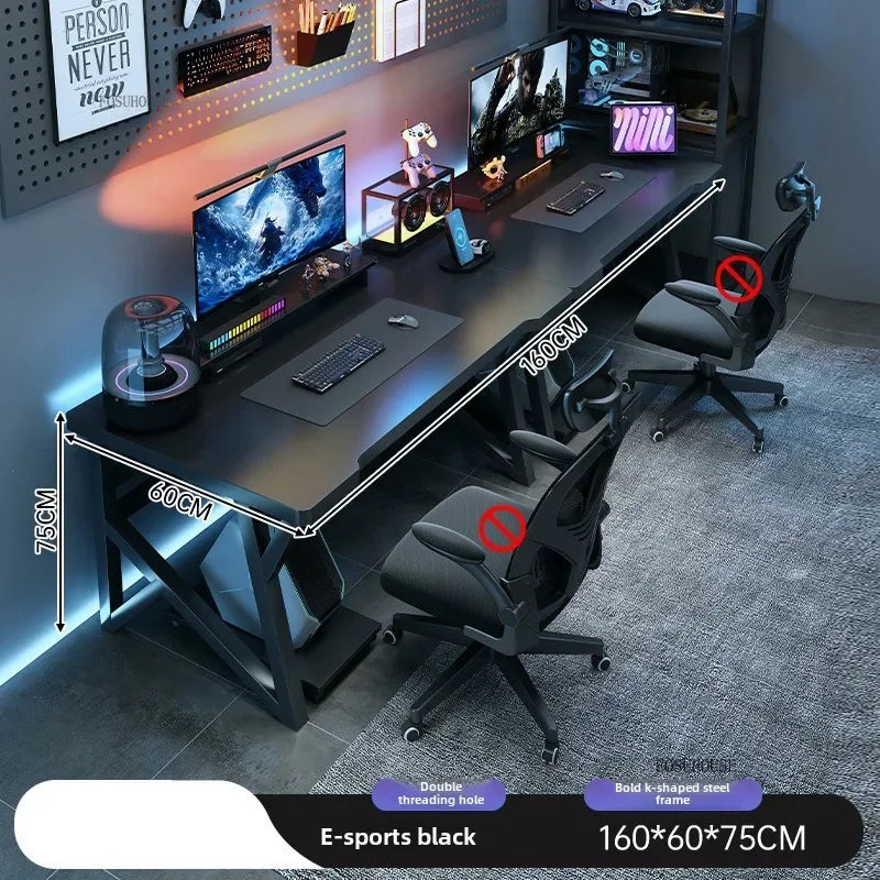 Modern Double Computer Desks Home Desktop E-sports Gaming Table Bedroom Simple Desk Student Study Tables Office Furniture EE