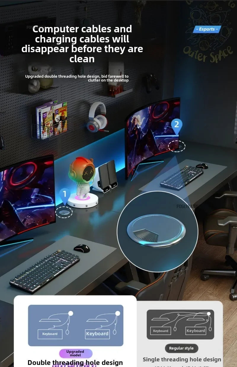 Modern Double Computer Desks Home Desktop E-sports Gaming Table Bedroom Simple Desk Student Study Tables Office Furniture EE