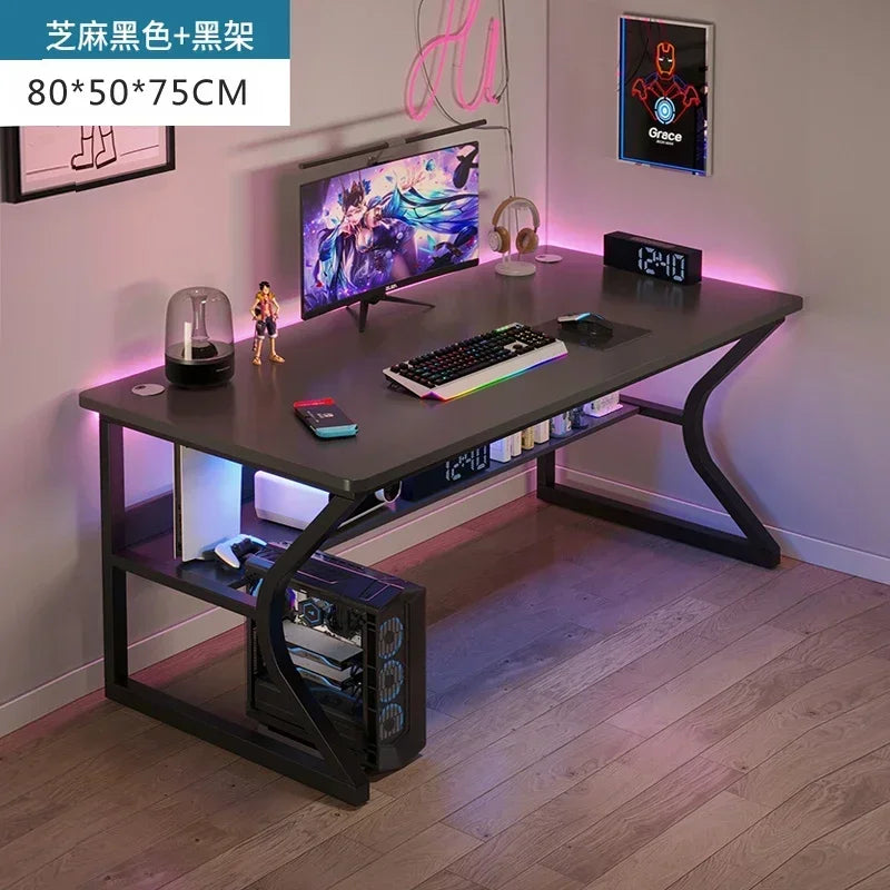 Simple Desktop Computer Desks Home Bedroom Workbench Gaming Tables Office Furniture Student Study Writing Desk and Chair Set E