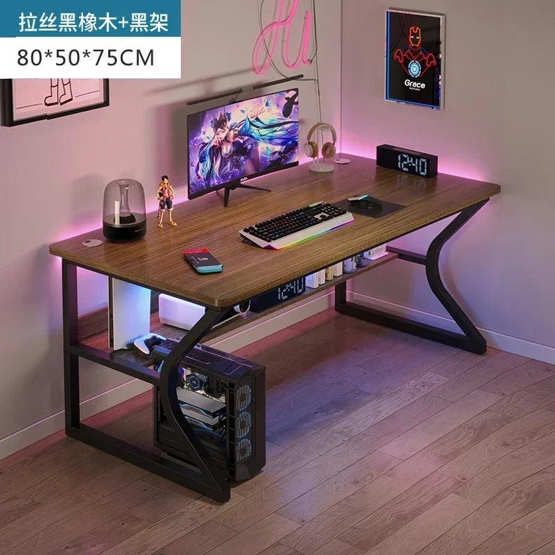 Simple Desktop Computer Desks Home Bedroom Workbench Gaming Tables Office Furniture Student Study Writing Desk and Chair Set E
