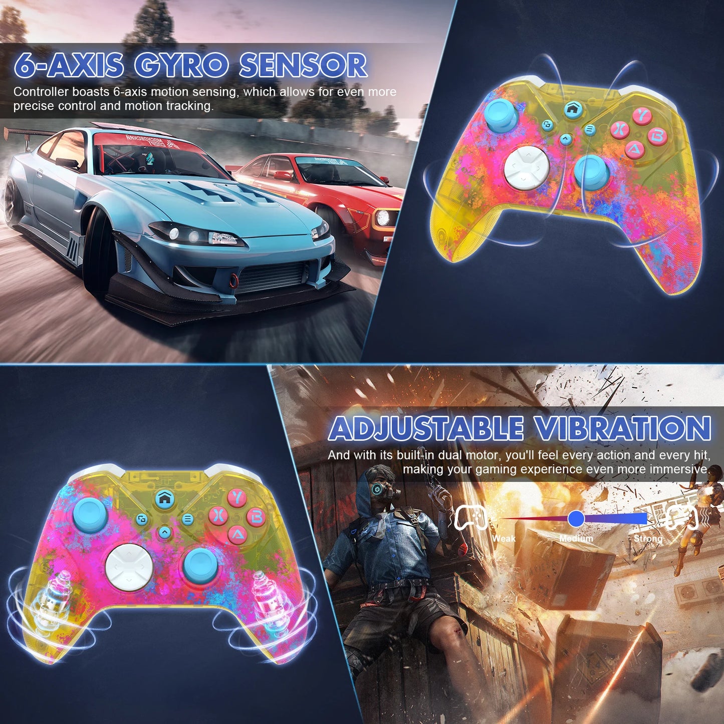 Wifi Wireless Controller For Xbox One Series X/S Pc Wifi Gaming Gamepad 6-Axis Gyro Sensor Dual Vibration Hall Effect Joystick