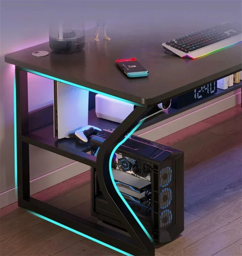 Simple Desktop Computer Desks Home Bedroom Workbench Gaming Tables Office Furniture Student Study Writing Desk and Chair Set E