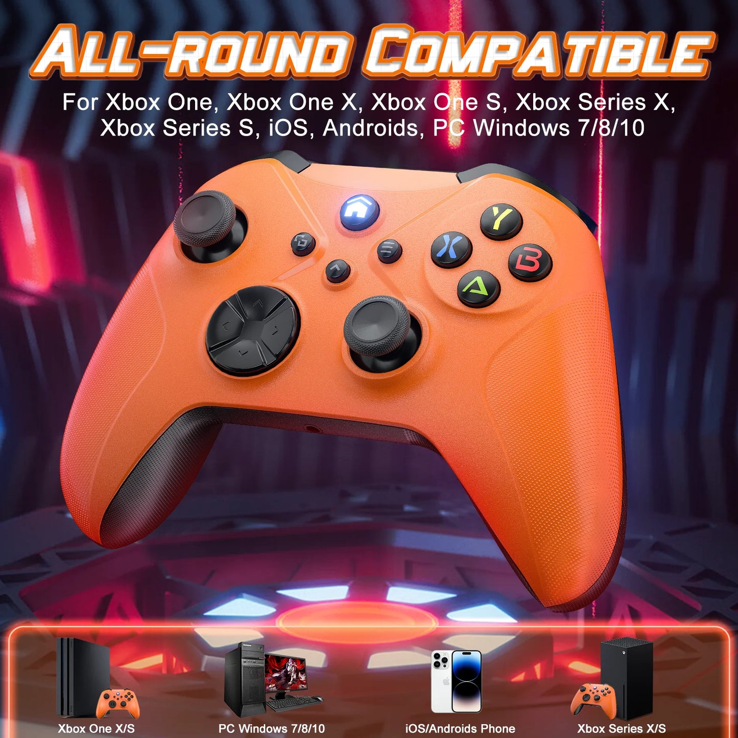 Wifi Wireless Gamepad for Xbox One Series X/s Pc Gaming Controller with 6-Axis Gyro Sensor Dual Vibration Hall Effect Joystick