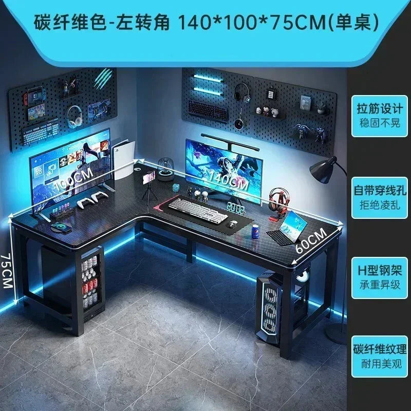 Home Office Furniture Desktop E-sports Table European Double Corner Computer Desks Bedroom Workbench Internet Cafe Gaming Desk