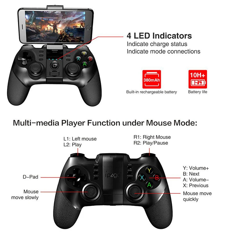 Control Gamepad PUBG Bluetooth USB For iPhone Android PC PS4 PS3 Playstation PS 4 3 Nintendo Switch Controller Mobile Game Pad