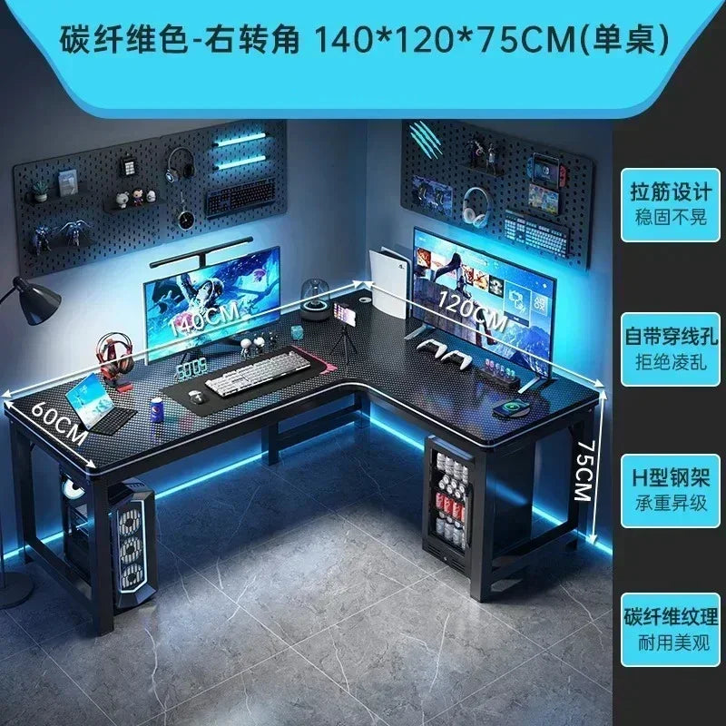 Home Office Furniture Desktop E-sports Table European Double Corner Computer Desks Bedroom Workbench Internet Cafe Gaming Desk