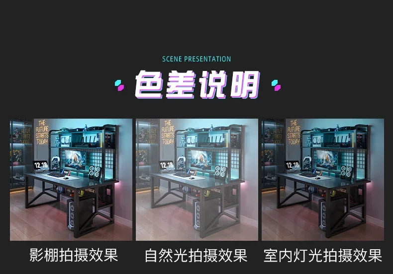 FGHGF Computer Desk and Integrated Library - The Complete Pack for your Workspace