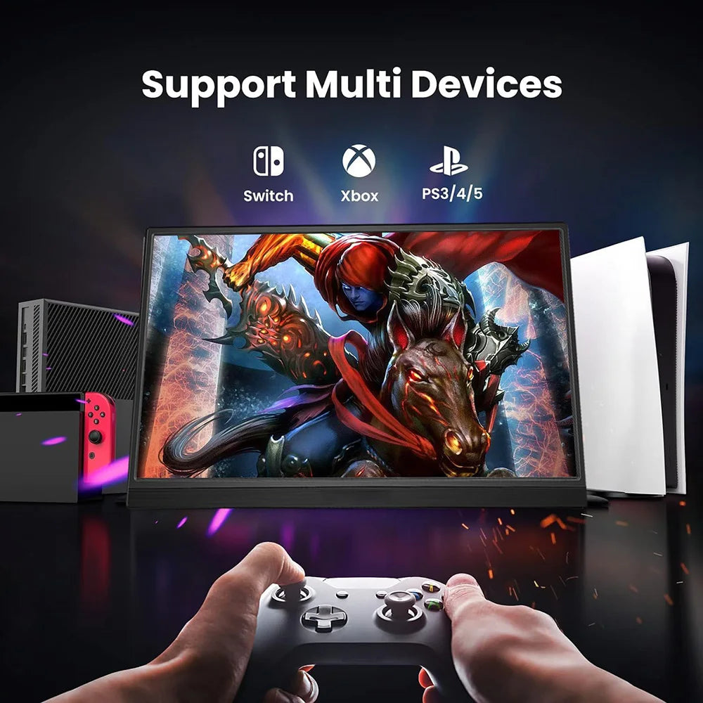 Écran Portable Double 15,6" FHD – Moniteur Empilable pour Windows, Mac, Consoles & Plus