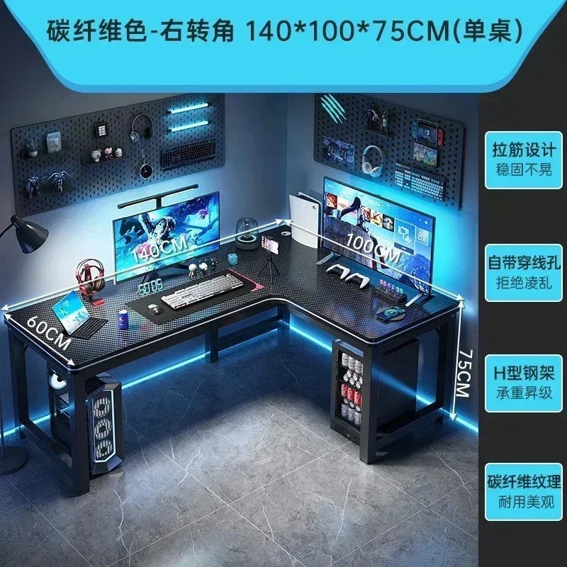 Home Office Furniture Desktop E-sports Table European Double Corner Computer Desks Bedroom Workbench Internet Cafe Gaming Desk