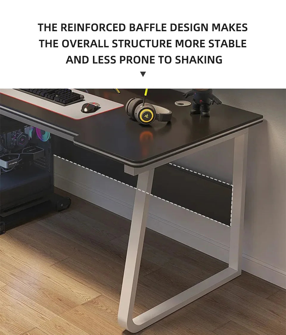 AOLIVIYA 80/100cm Desktop Computer Table Bedroom Simple E-sports Table Refueling Study Black Gaming Desk 39.37inch