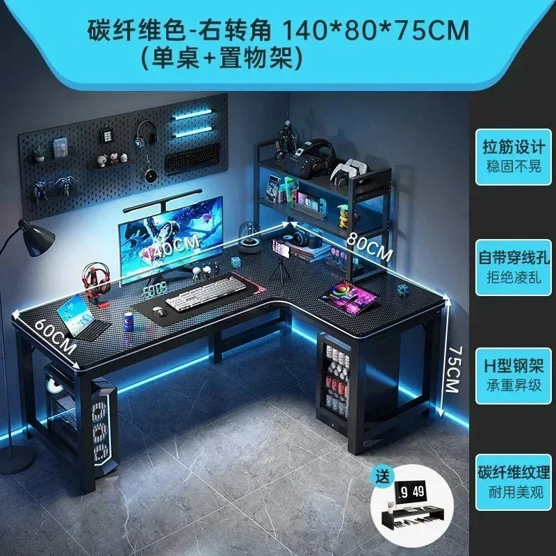 Home Office Furniture Desktop E-sports Table European Double Corner Computer Desks Bedroom Workbench Internet Cafe Gaming Desk