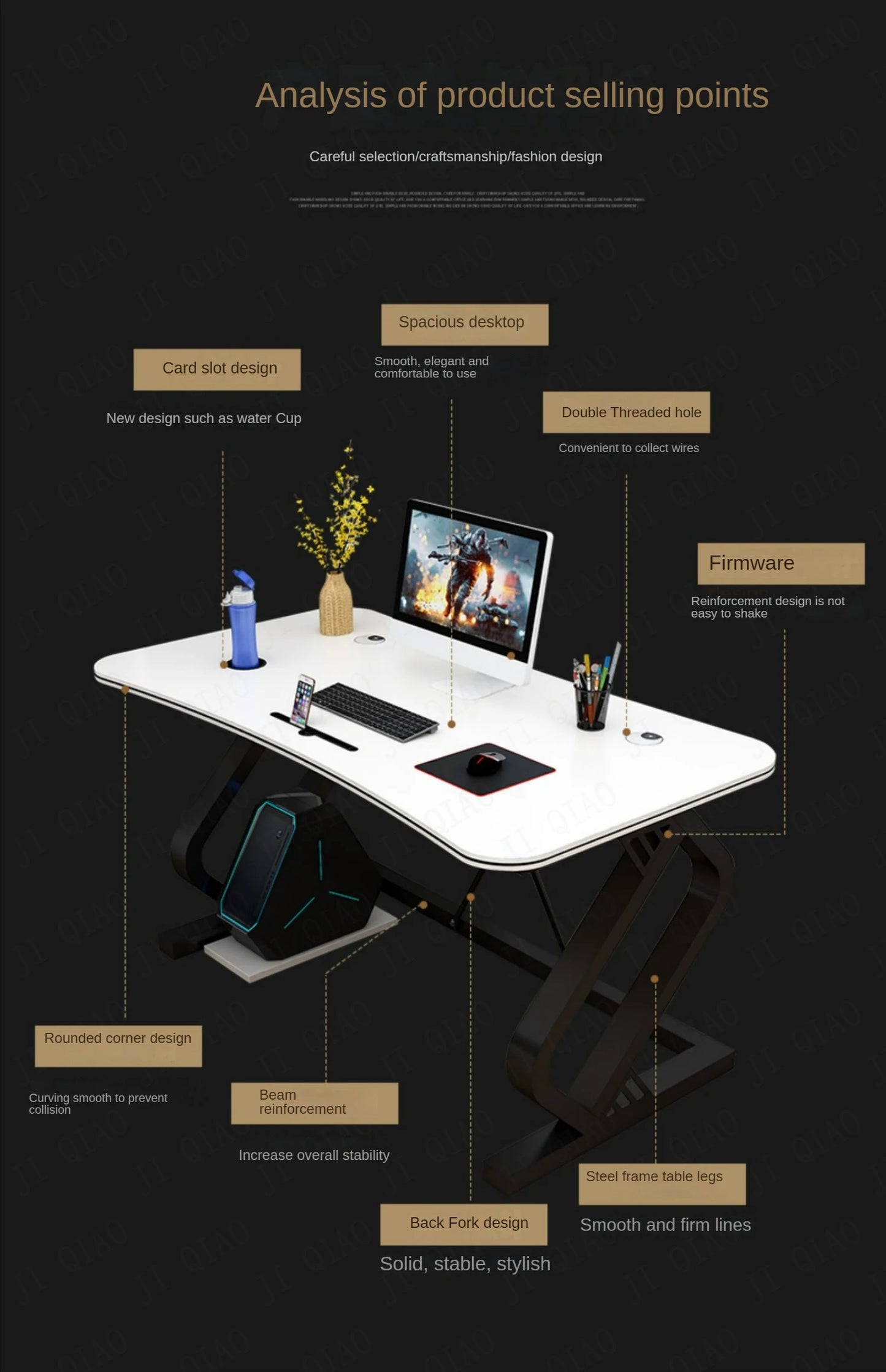 Simplified Computer and Work Desk - The Ideal Daily Office