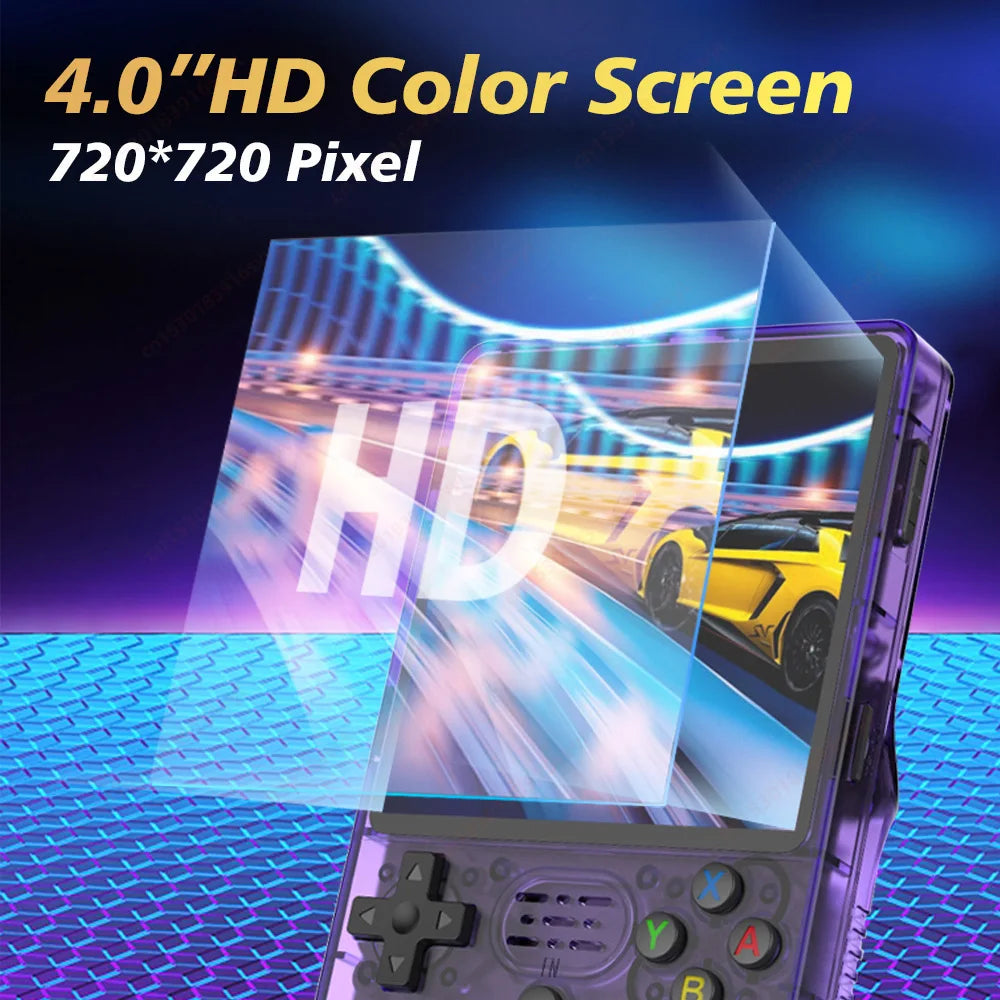 R36S Plus Open Source Retro Handheld Video Game Console 4.0 Inch Screen Linux System Portable Pocket Video Player 64GB 128G Game