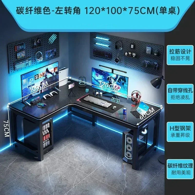 Home Office Furniture Desktop E-sports Table European Double Corner Computer Desks Bedroom Workbench Internet Cafe Gaming Desk
