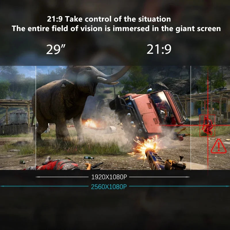 FYHXele 29 Inch Monitor 120Hz/200HZ Wide Display 21:9 IPS WFHD Desktop LED Gaming Computer Screen With G-Sync DP/2560*1080