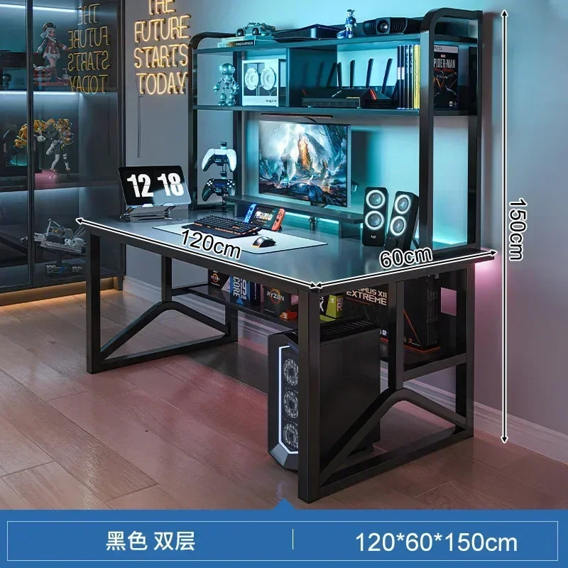 FGHGF Computer Desk and Integrated Library - The Complete Pack for your Workspace