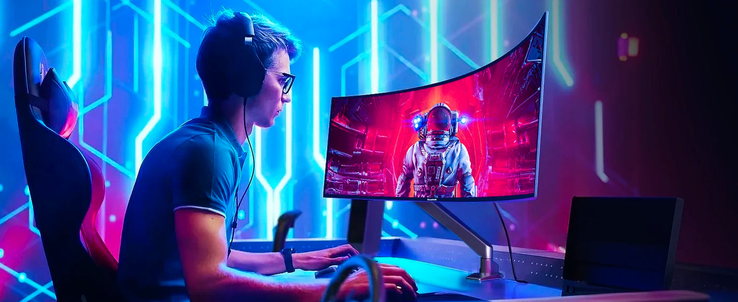 Gawfolk 34" Curved Gaming Monitor 21:9 UWQHD 165Hz - 3440x1440 1500R - VA HDR400