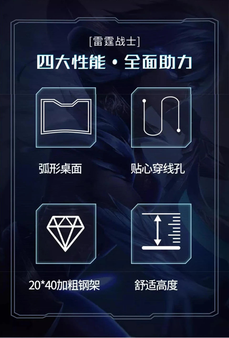 AOLIVIYA PC Gaming Table Bedroom Desktop Computer Table Home Simple Student Dormitory Office Study Desk