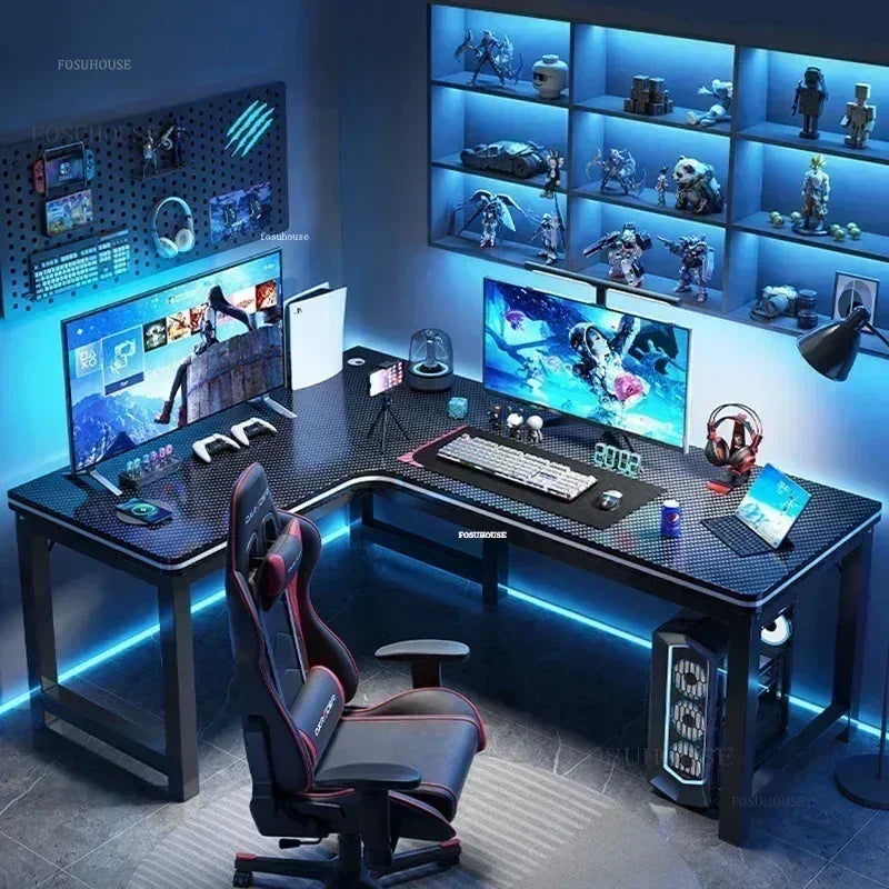 Home Office Furniture Desktop E-sports Table European Double Corner Computer Desks Bedroom Workbench Internet Cafe Gaming Desk